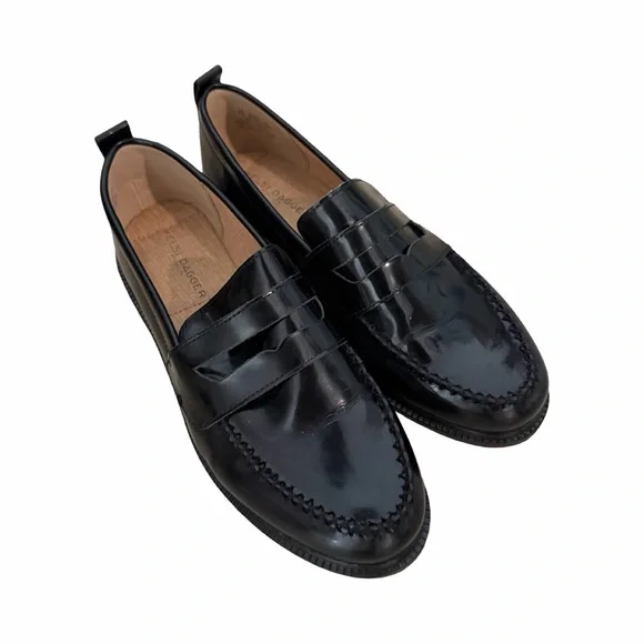 KELSI DAGGER Brooklyn Lens Black Patent Leather Loafer Sz 8W - Picture 5 of 7